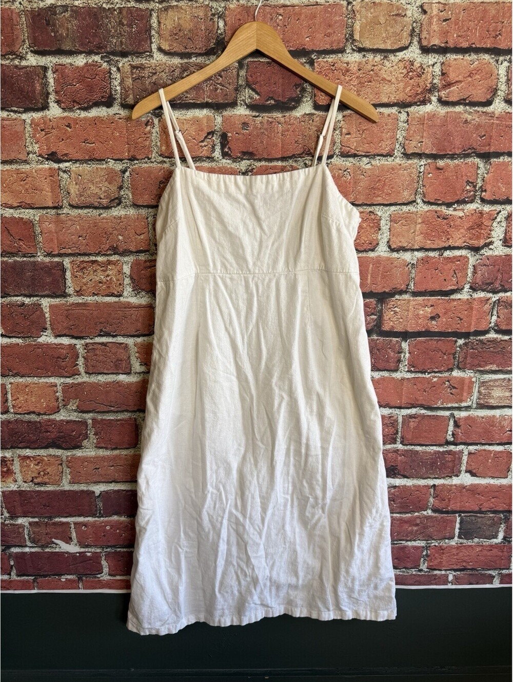 Abercrombie & Fitch Womens White Sleeveless Spaghetti Strap Mini Dress Size XL